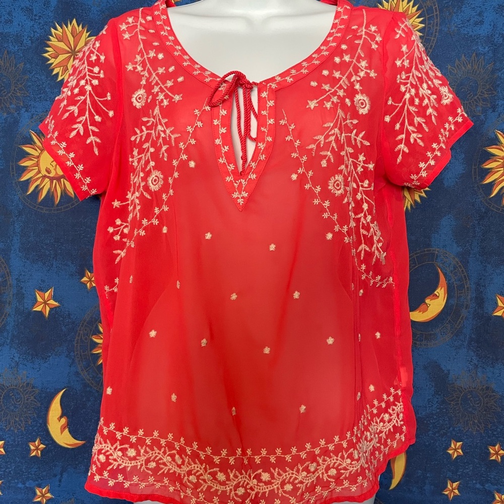 American Eagle boho peasant blouse